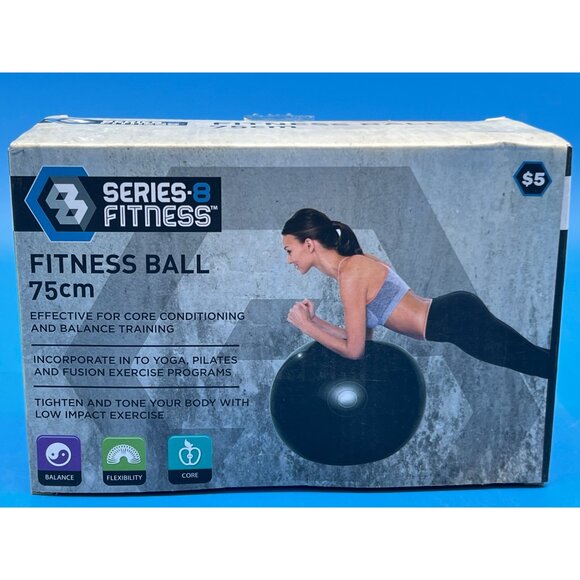 Series-8 Fitness Ball 75cm For Core Conditioning & Balance Training - Picture 2 of 3
